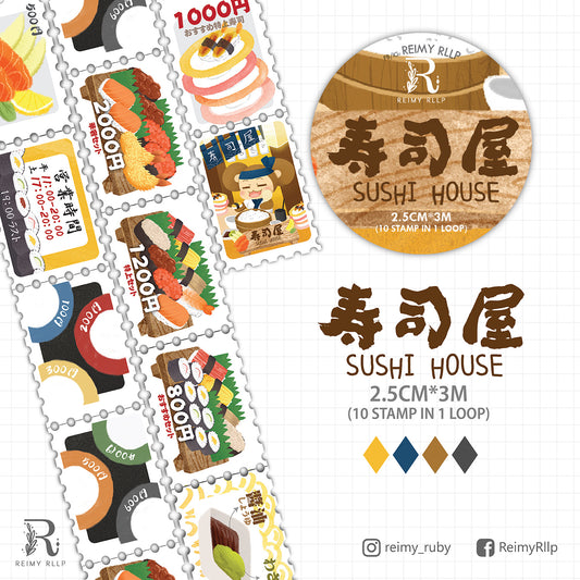 Stamp Washi // Sushi House