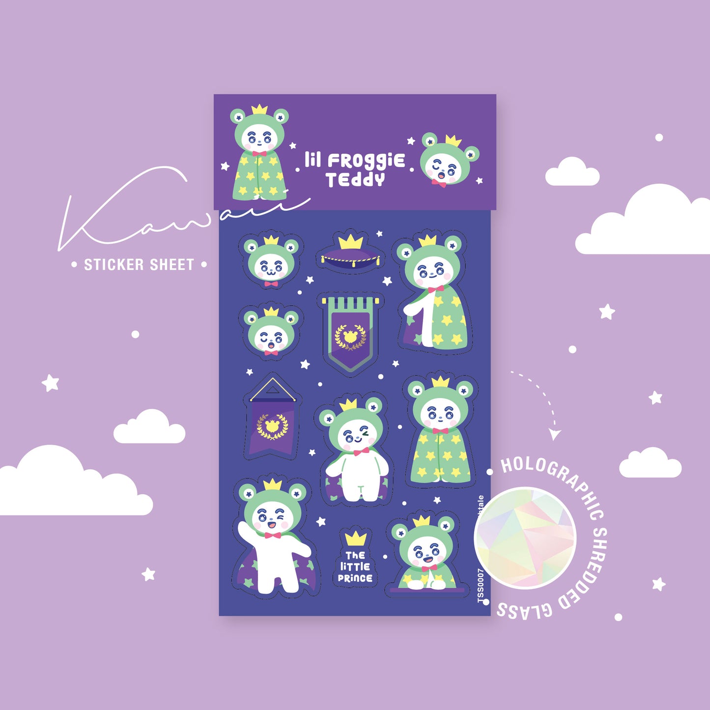 Themed Sticker Sheet | Little Froggie Teddy