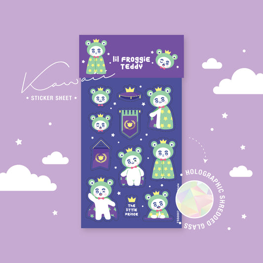 Themed Sticker Sheet | Little Froggie Teddy
