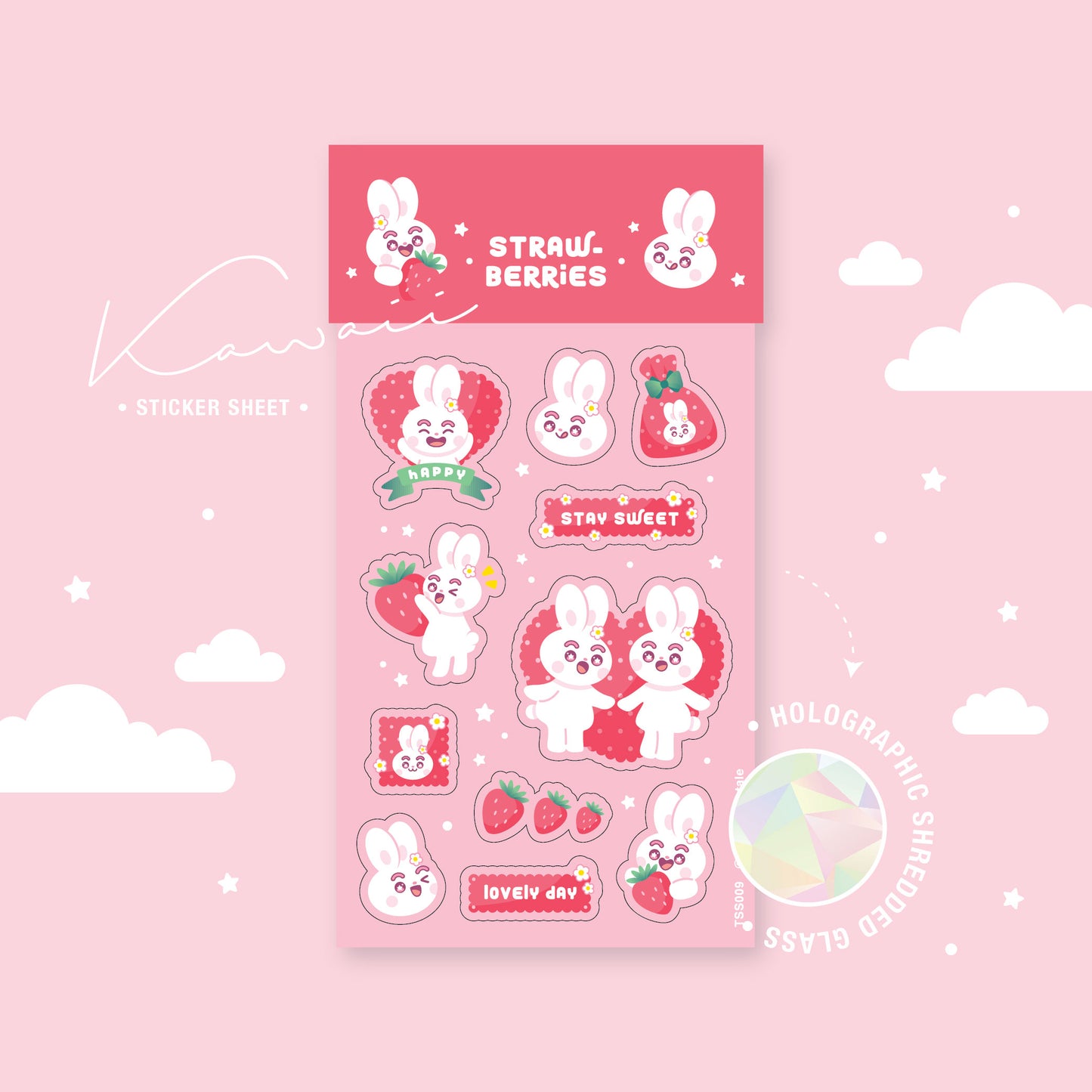 Themed Sticker Sheet | Strawberries