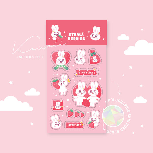 Themed Sticker Sheet | Strawberries