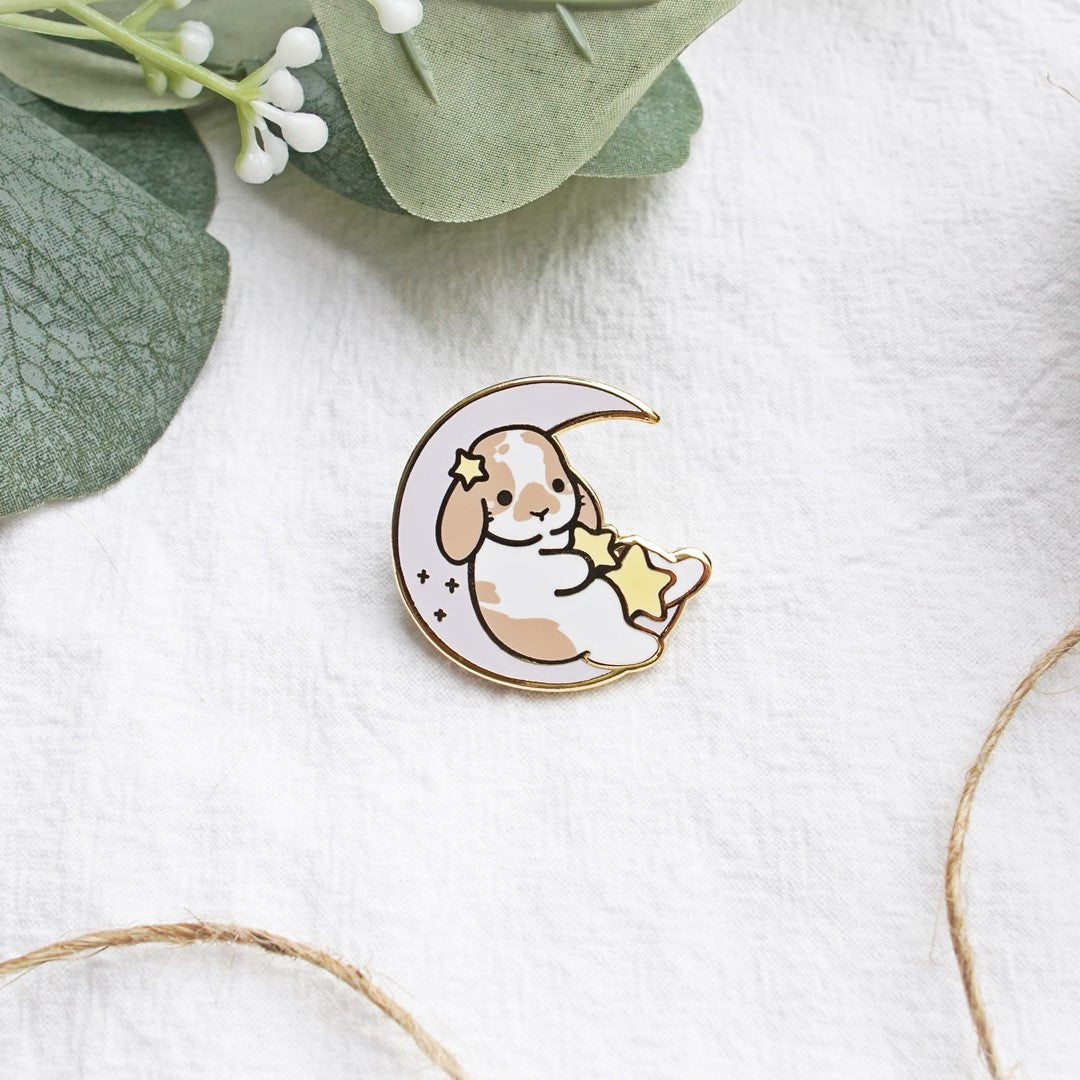 Moon Bun Enamel Pin