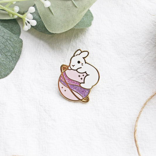 Planet Bun Enamel Pin