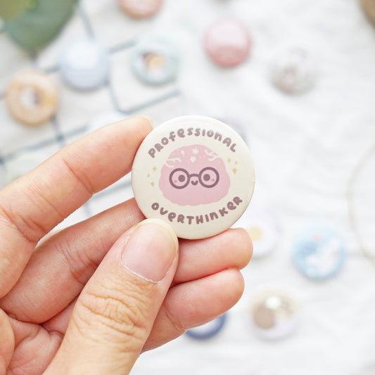 Professional Overthinker Button Badge