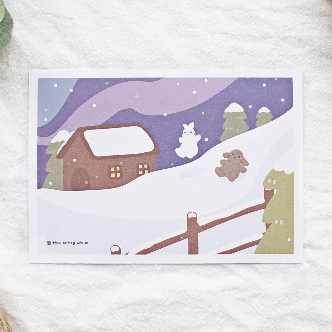 Snowy Fun Art Print