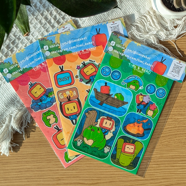 Timi Dabot Sticker Sheet - Red – chub.my