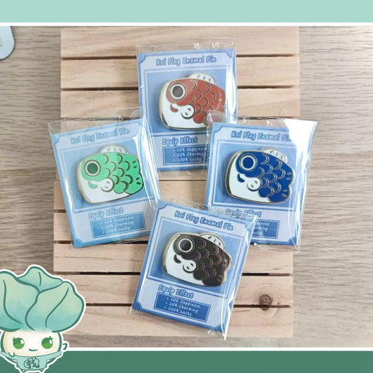Enamal Pin - Koi Flag