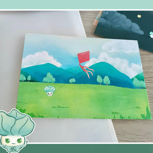 Postcard - Flying Kite