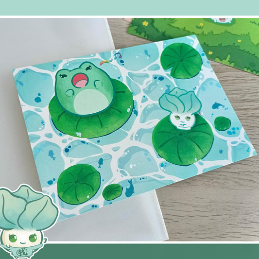 Postcard - Singing Frog