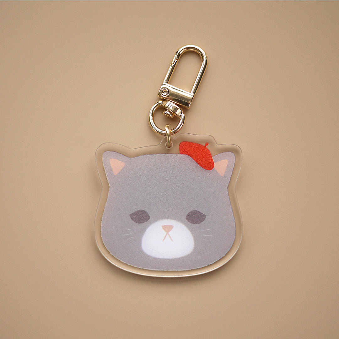 Cats in Hats Acrylic Keychain Charms [3 designs]