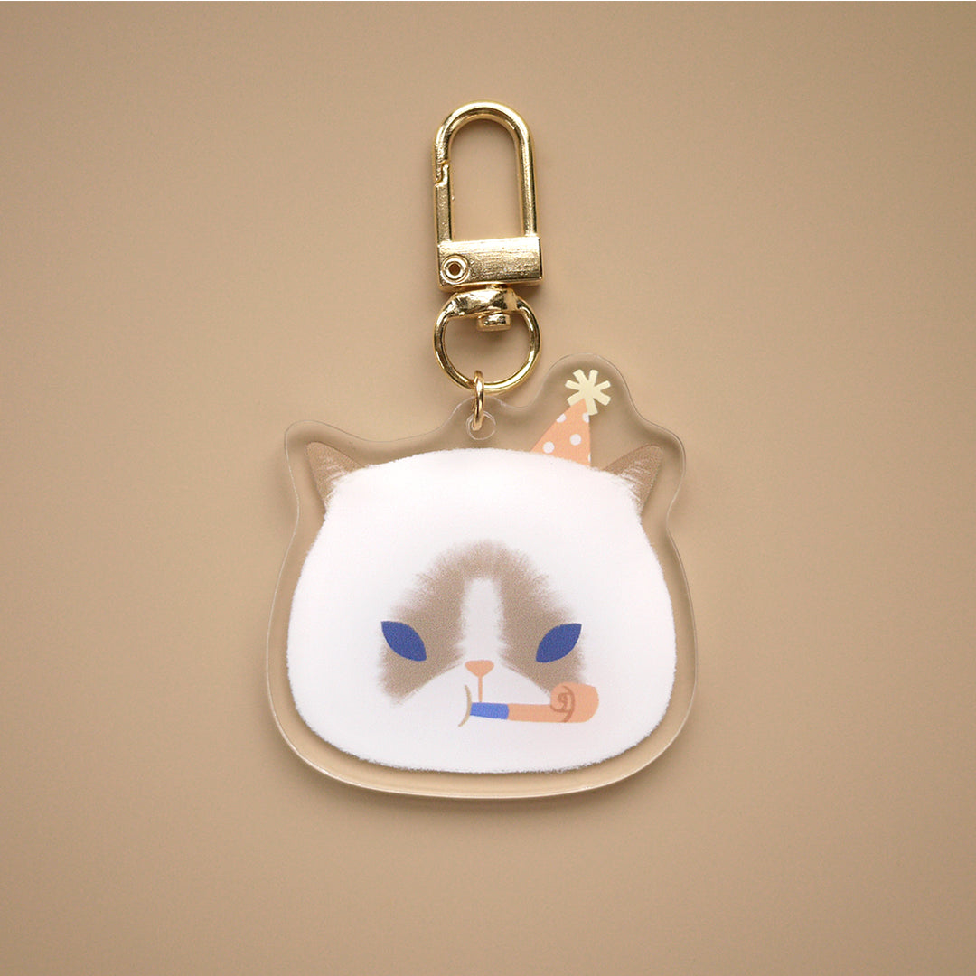 Cats in Hats Acrylic Keychain Charms [3 designs]