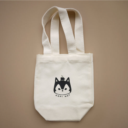 Kopi Hat Canvas Coffee Cup Holder Bag