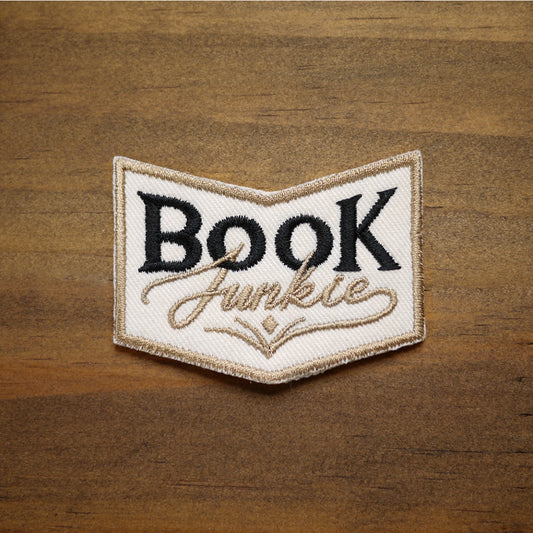 Book Junkie & Coffee Critic Embroidered Patch Pin