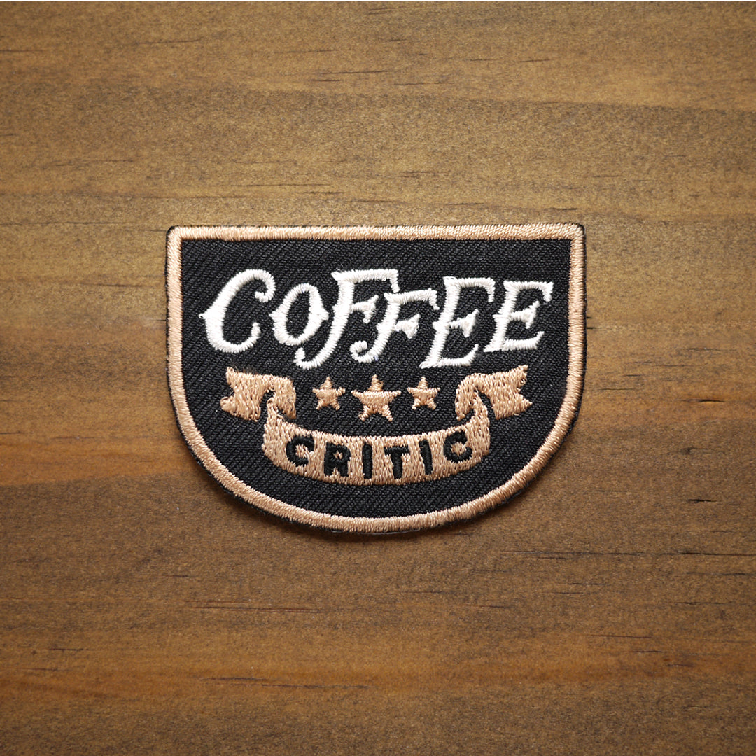 Book Junkie & Coffee Critic Embroidered Patch Pin