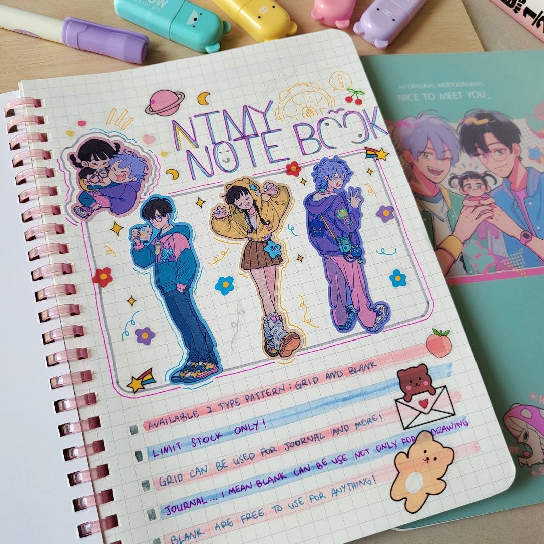 NTMY ✿ NOTE BOOK (2 Variations - Blank, Grid )