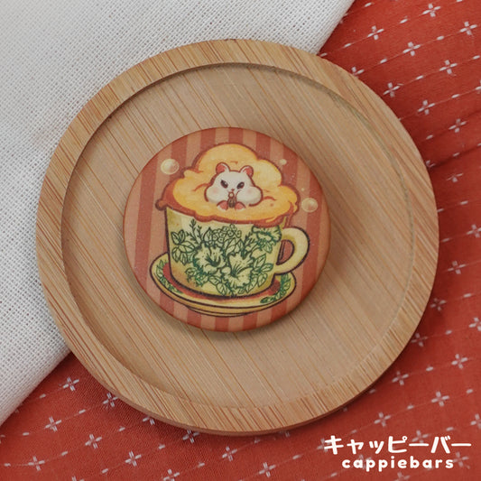 飲み物 badge - teh tarik hamster
