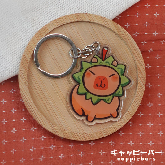 keychain - durian capy