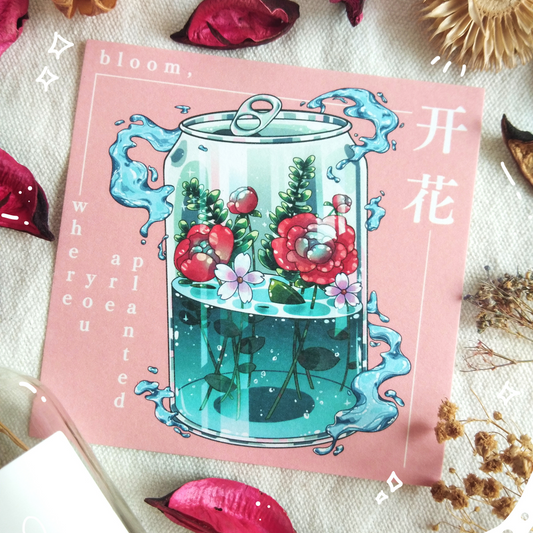 Cute Plant Cans - Bloom Art Print