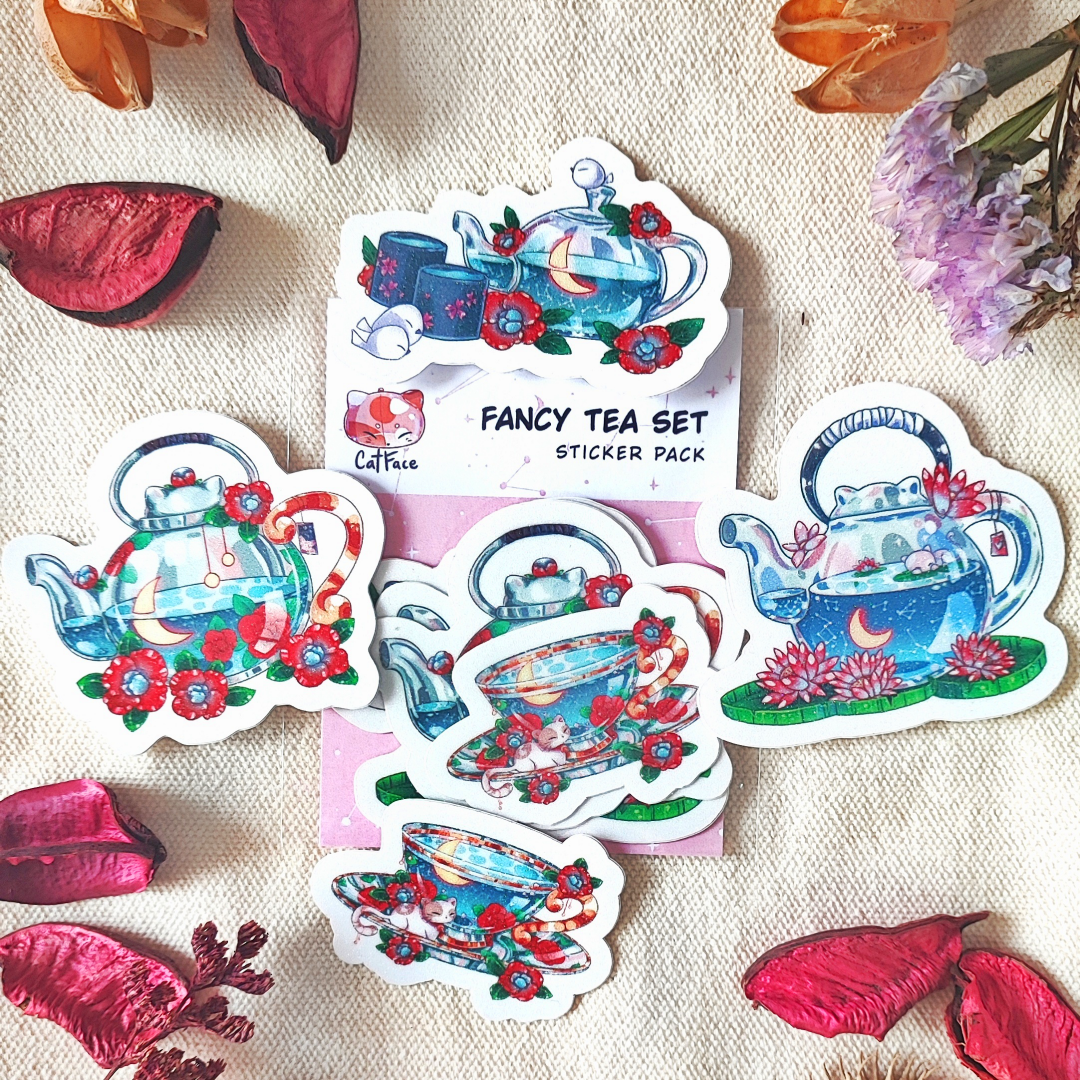 Fancy Tea Sticker Set – chub.my