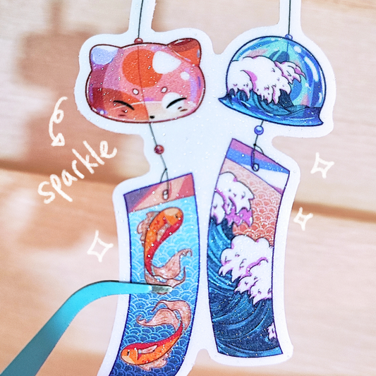 Japanese Wind Chimes Sticker