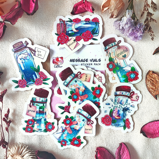 Message Vials Sticker Set