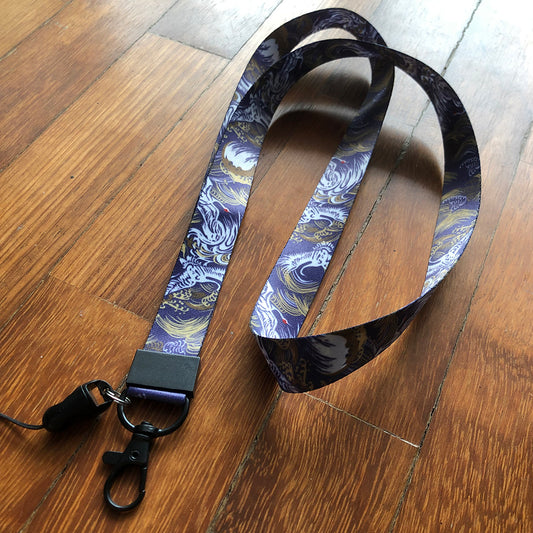 chiwayu Lanyard - Blue White Crane
