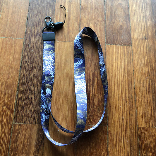 chiwayu Lanyard - Blue White Crane