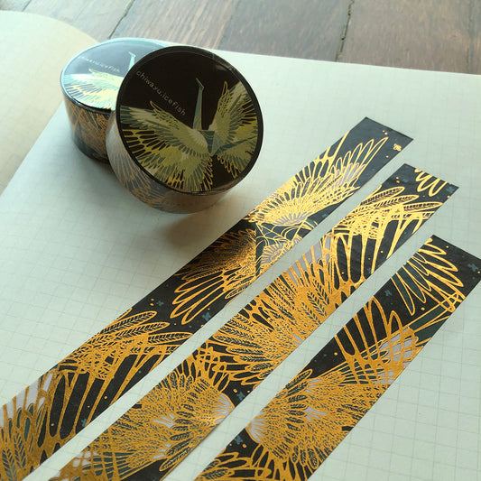 chiwayu Washi Tape - Wintergreen Crane
