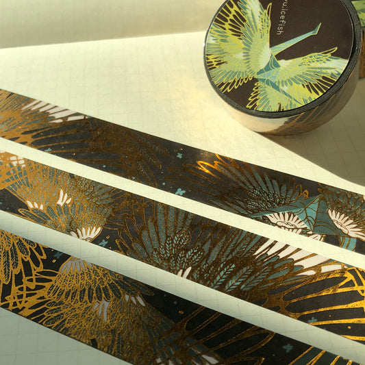 chiwayu Washi Tape - Wintergreen Crane