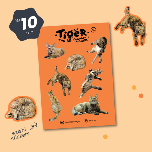 Tiger Meownager Sticker Sheets [2 types]