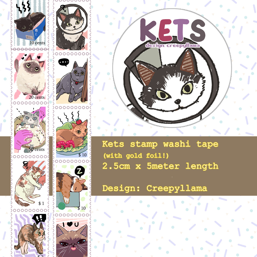 Creepyllama - Cat Washi tape
