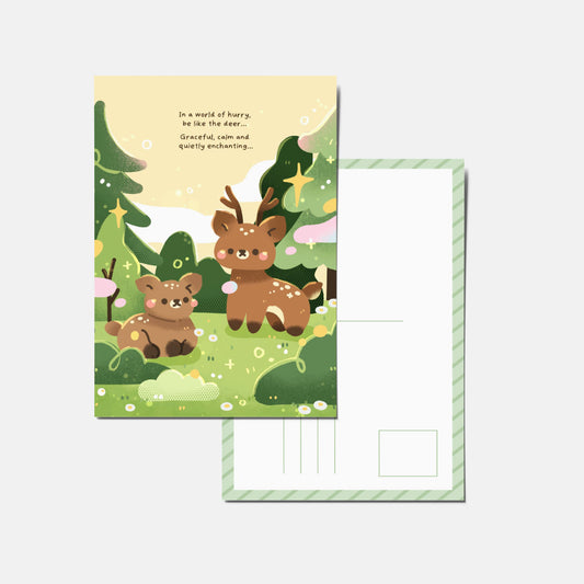 Deer in Nara Park postcard