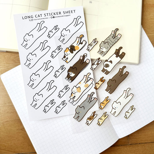 florencemomo Sticker Sheet | Long Cat