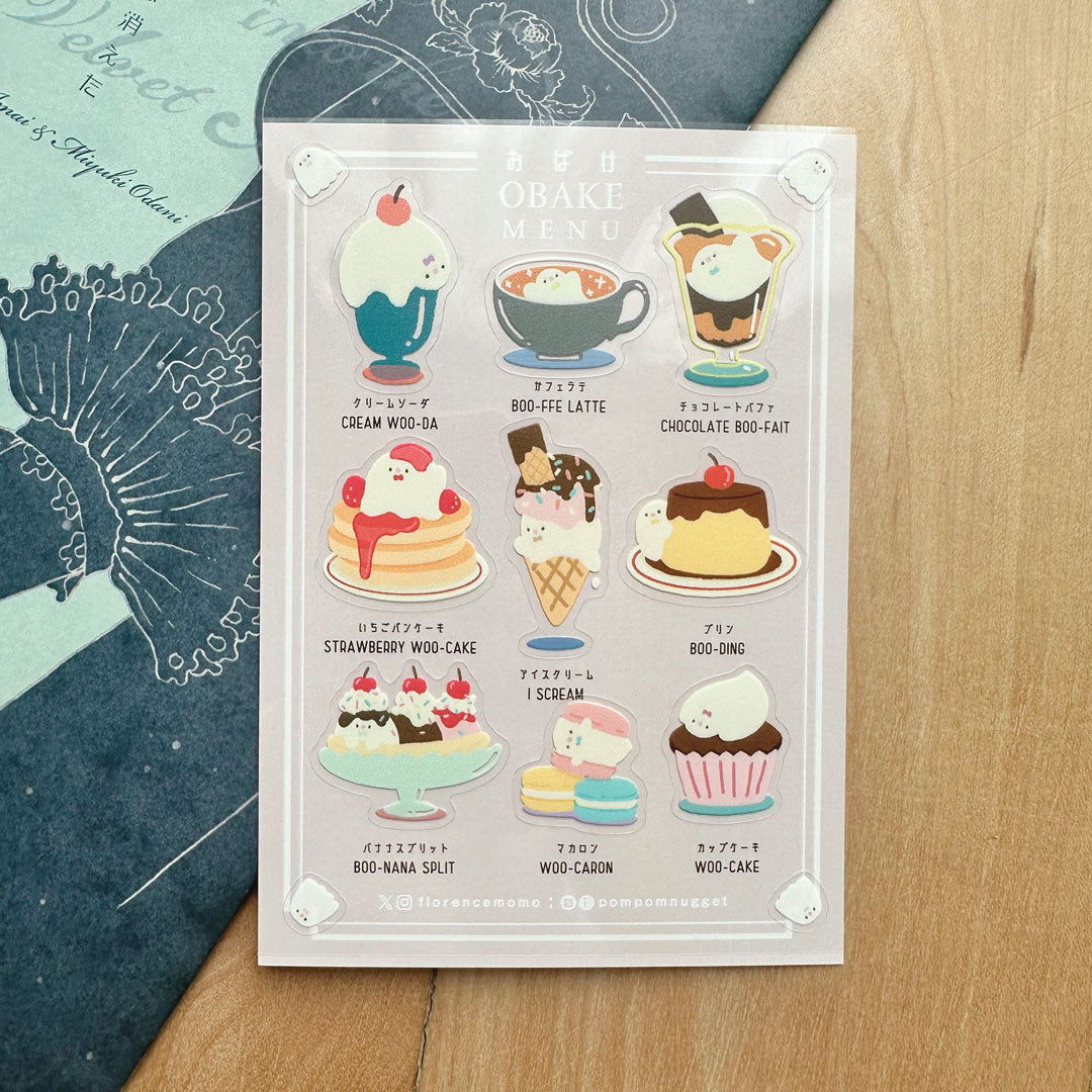florencemomo Sticker Sheet | Obake Menu