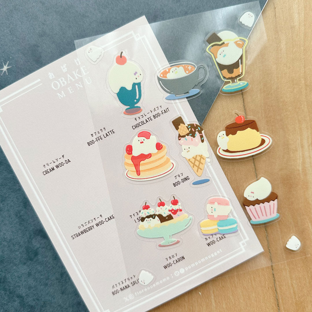 florencemomo Sticker Sheet | Obake Menu
