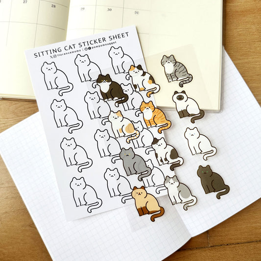 florencemomo Sticker Sheet | Sitting Cat