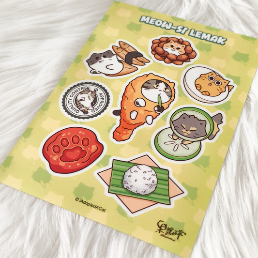 果醬日常 iAdoptedACat : Sticker Sheet - Meowsi Lemak
