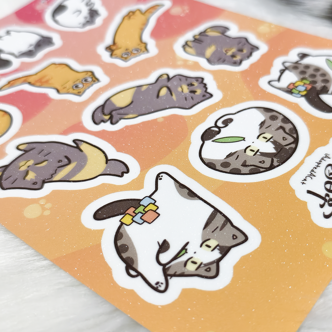 果醬日常 iAdoptedACat : Sticker Sheet (Peach)