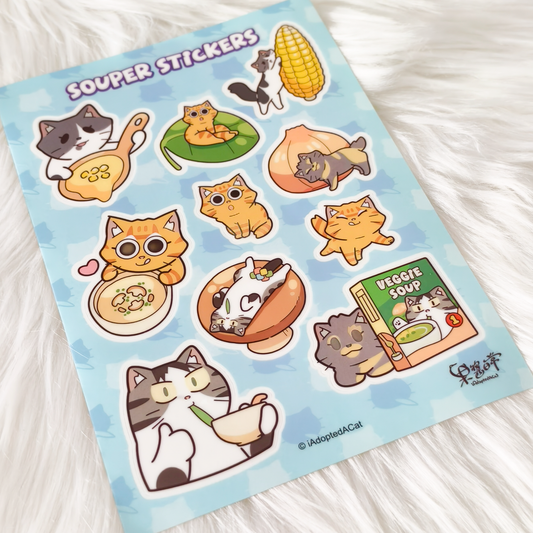 果醬日常 iAdoptedACat : Sticker Sheet - Souper Sticker