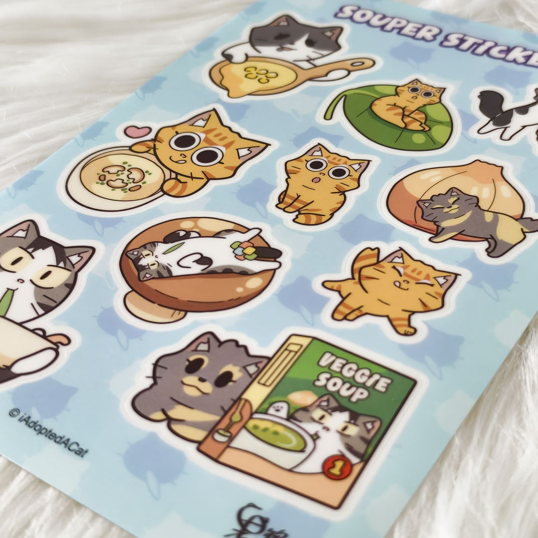果醬日常 iAdoptedACat : Sticker Sheet - Souper Sticker