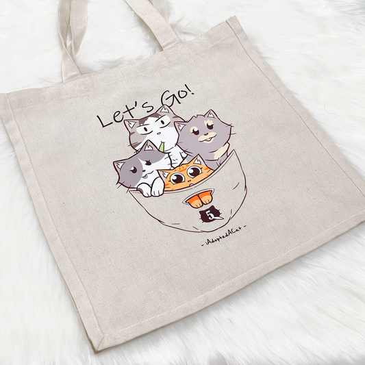 果醬日常 iAdoptedACat : Tote bag (Let's Go!)