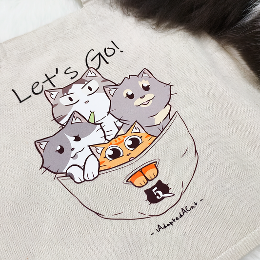 果醬日常 iAdoptedACat : Tote bag (Let's Go!)