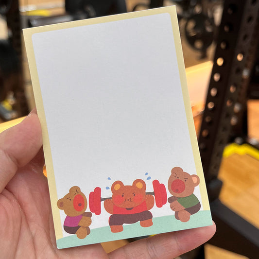 Bear Squats Memo Pad