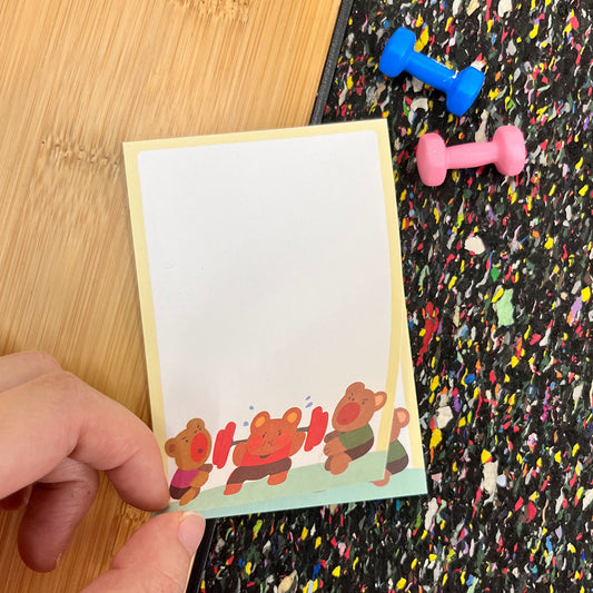 Bear Squats Memo Pad
