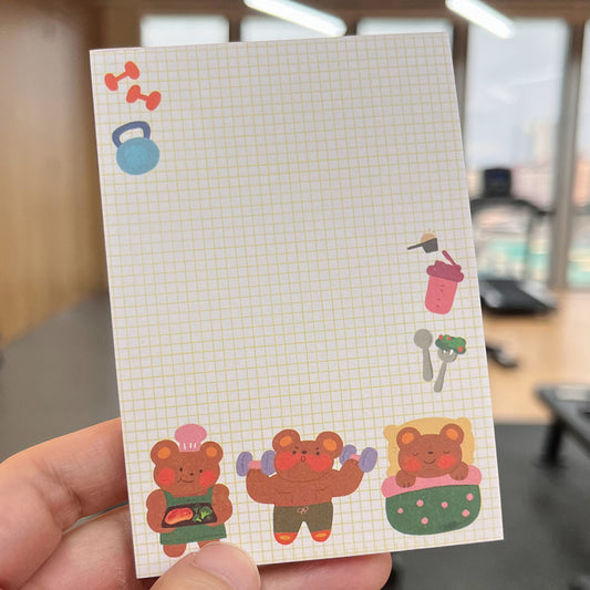 Gym Bear Memo Pad