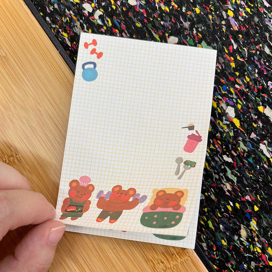 Gym Bear Memo Pad
