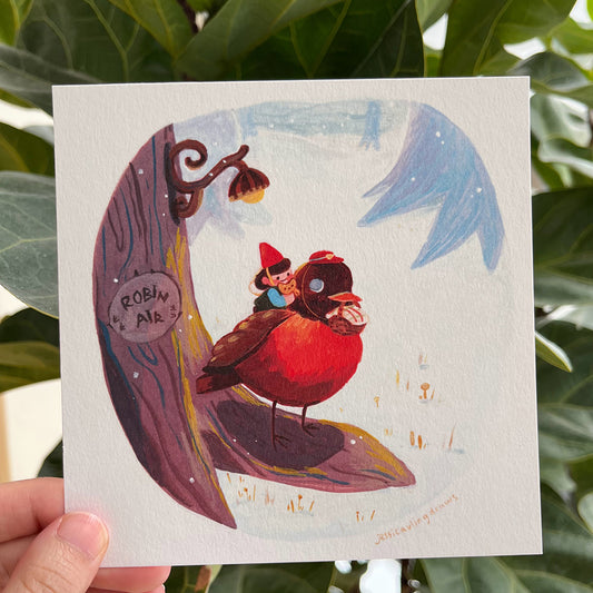 Robin delivery | Postcard