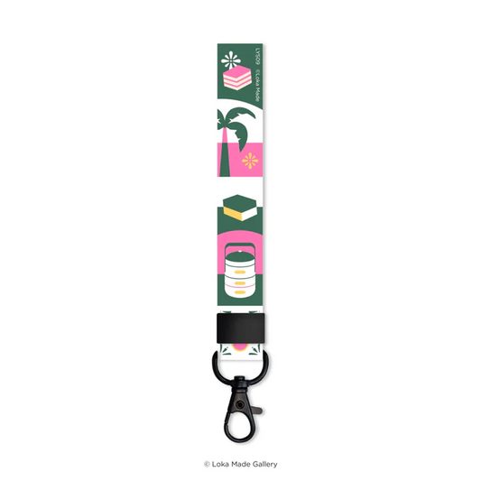 Warna-warni Strap 'Nyonya Blossom' - Short Lanyard