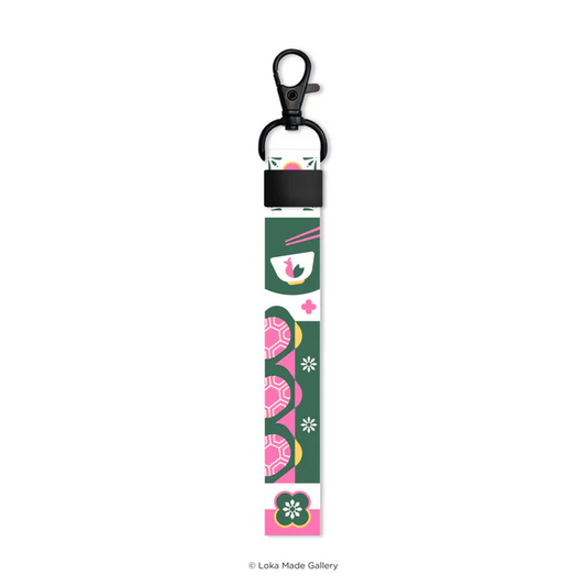 Warna-warni Strap 'Nyonya Blossom' - Short Lanyard