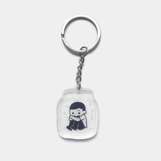 Nothingwejun | Nothing-kun in Glass Jar Acrylic Keychain